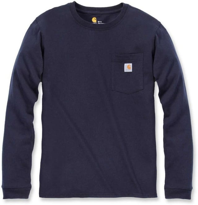 Damen Langarmshirt WORKW POCKET L/S T-SHIRT, navy, Größe S
