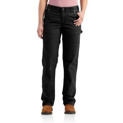 Canvas-Stretchhose Loose Fit CRAWFORD PANT, schwarz, Größe W12/REG