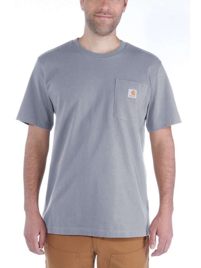 Herren T-Shirt K87 POCKET S/S T-SHIRT, heather grey, Größe S