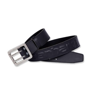 Ledergürtel LOGO BELT, schwarz, Größe W36