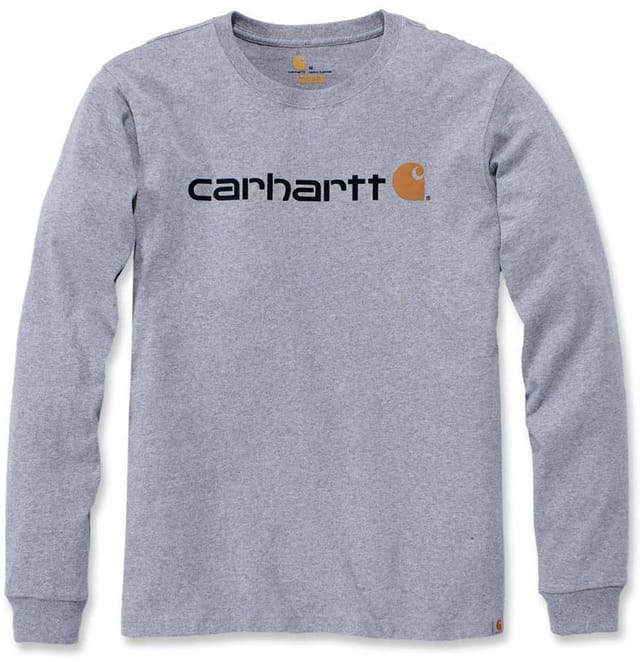 Herren Langarmshirt CORE LOGO T-SHIRT L/S, heather grey, Größe XXL