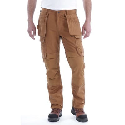 Herren Arbeitshose Relaxed Fit STEEL MULTIPOCKET PANT, braun, Größe W30/L32