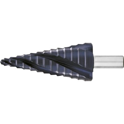 Stufenbohrer HSS TiAlN 4-fach Spiralnute 4-12mm
