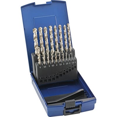 Spiralbohrer-Set DIN 338 HSSE geschliffen Typ N 1-10mm
