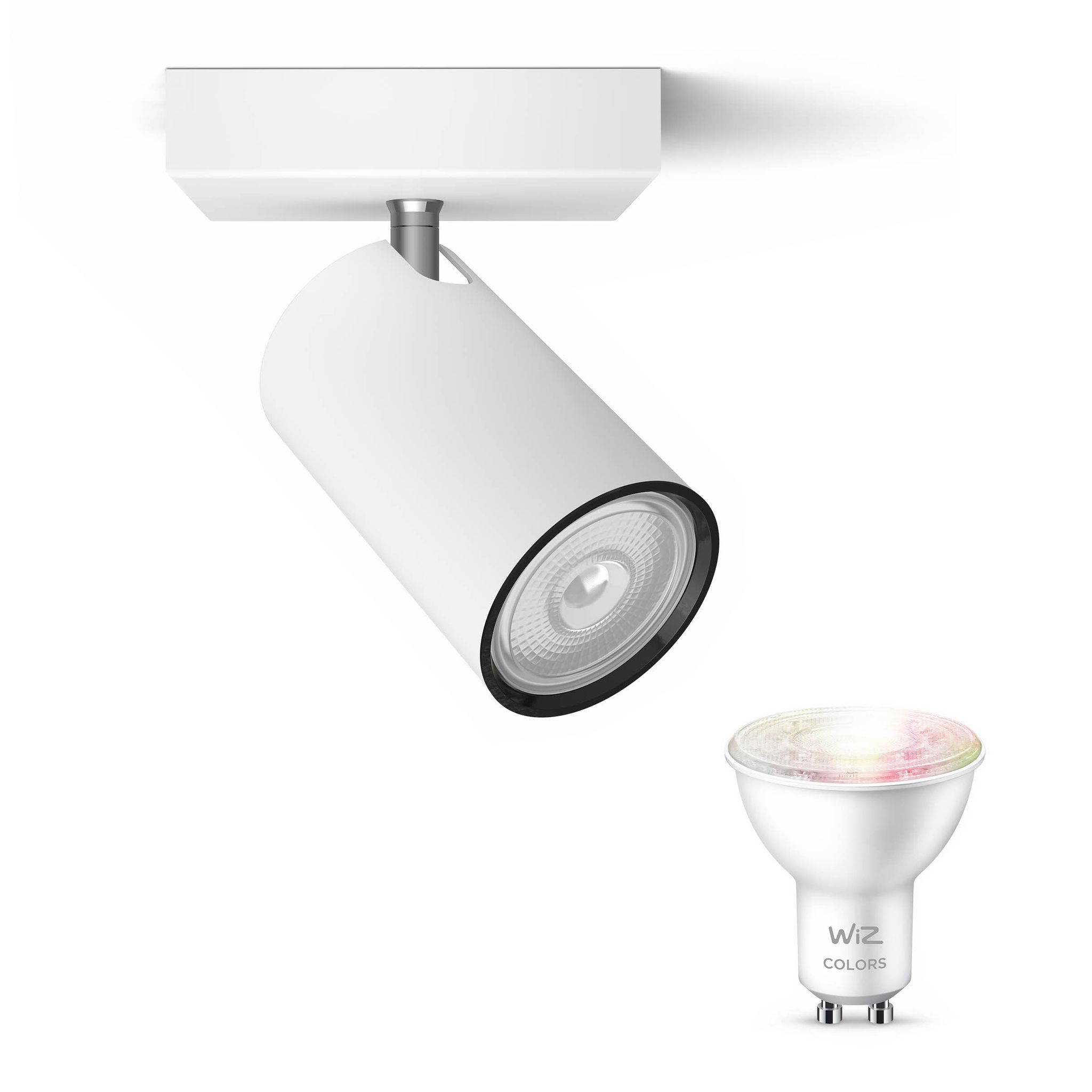 Wiz Kosipo Aufbauspot Mit 1 Lichtpunkt Gu10 (weiß) Weißes Und Farbiges Licht - Steuerbar Über Wlan