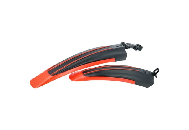 Vhbw Fahrrad Schutzblech Set Für Vorderrad Hinterrad Zur Montage An Alle Mountainbikes Mit 24" / 26" Reifen - Schwarz / Rot
