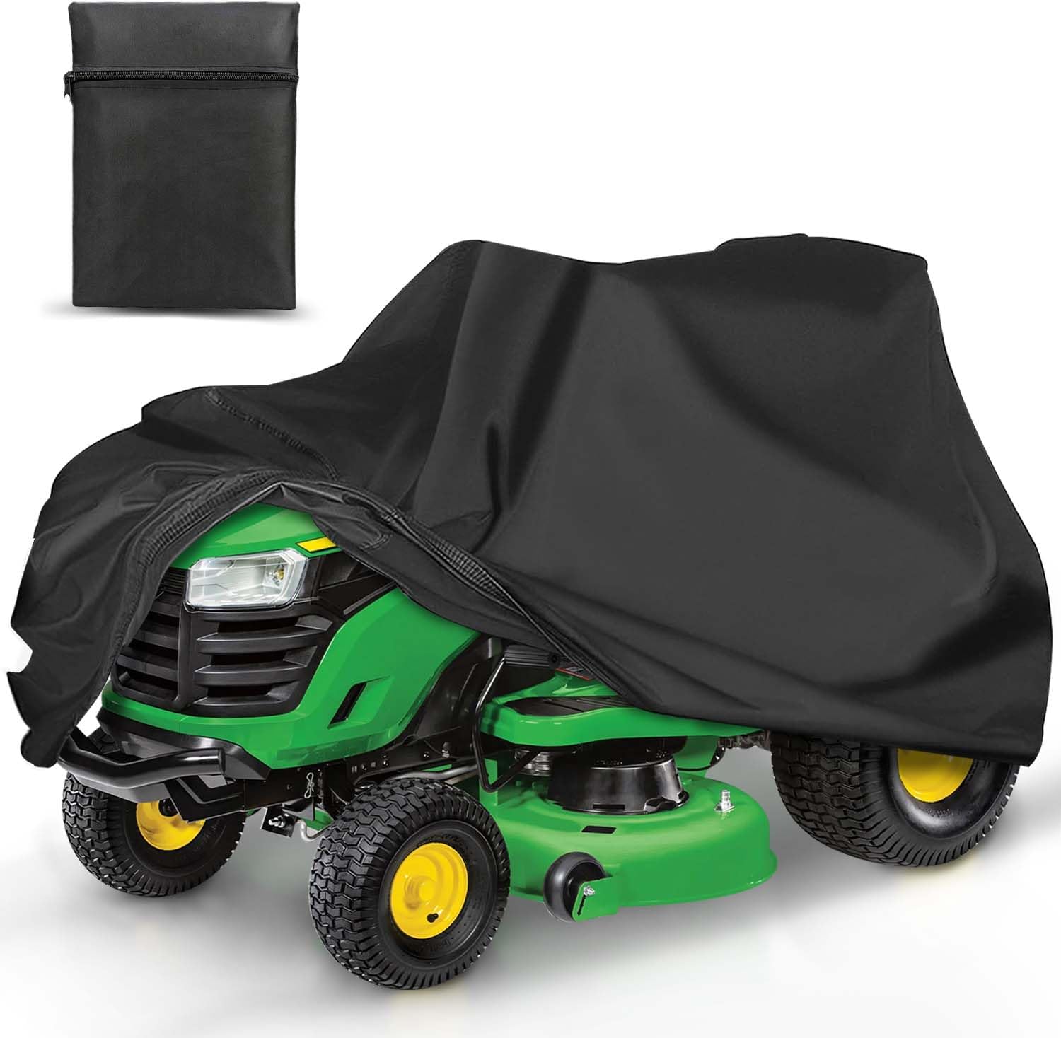 Schutzhülle Für Aufsitzrasenmäher (bis 137 Cm) – Strapazierfähiges Oxford-polyester, Wasserdicht, Uv- Und Staubbeständig – Mit Kordelzug Und Aufbewahrungstasche