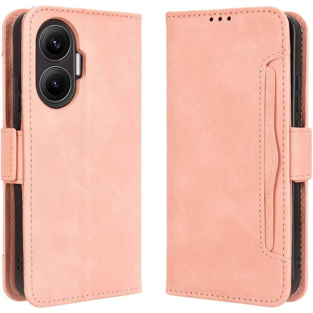 Klapphülle Für Xiaomi Poco F7, Mit Kartenfach, Pink