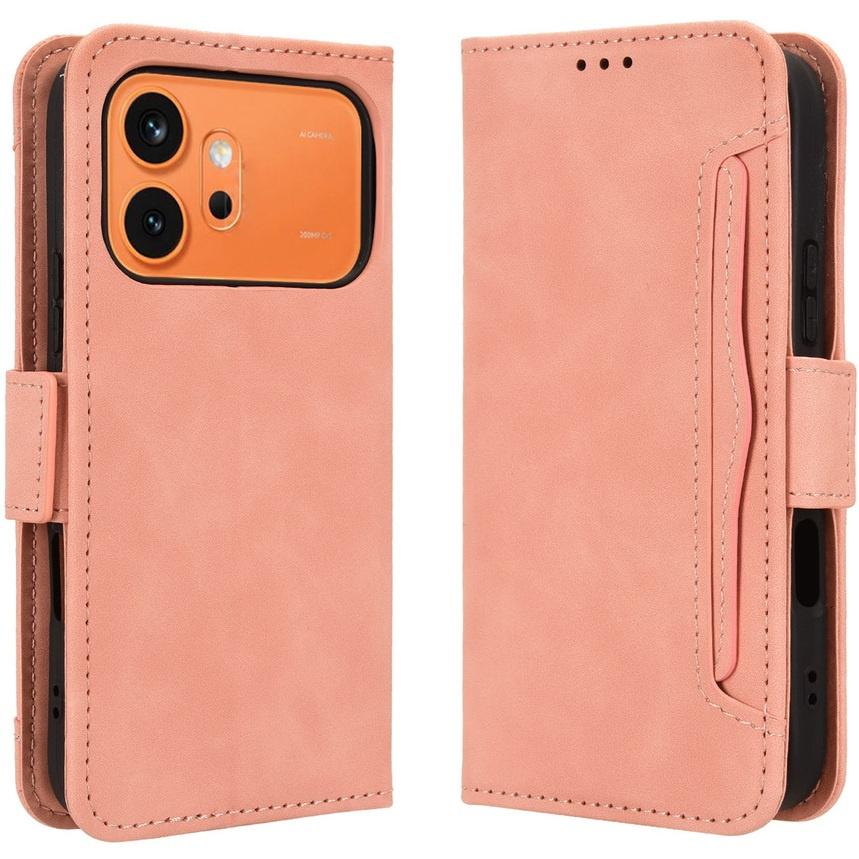 Klapphülle Für Honor 600 Pro, Mit Kartenfach, Pink