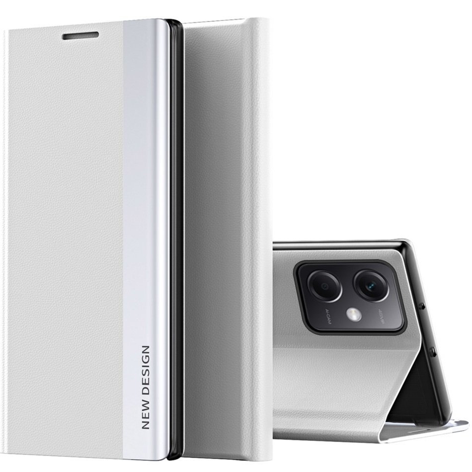 Flip-case Für Xiaomi Poco X5 Pro 5g / Redmi Note 12 Pro, Seitlich Magnetisch, Silber