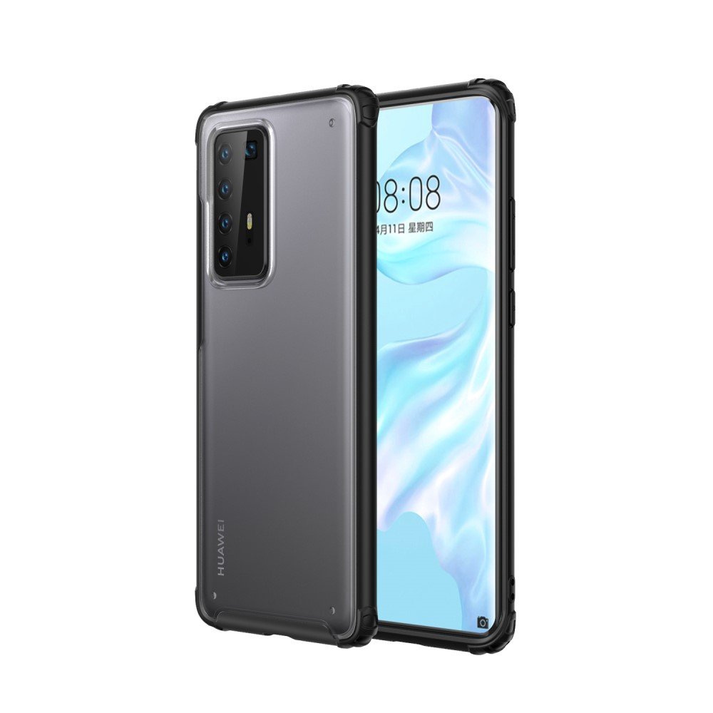 Huawei P40 Pro Fusion Hülle, Transparent / Schwarzer Rahmen