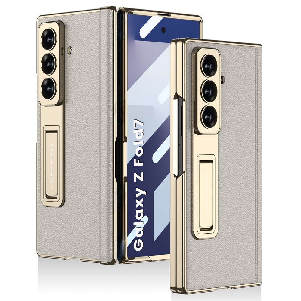 Gkk Schutzhülle Für Samsung Galaxy Z Fold7 5g Mit Glas Und Ständer – Titangrau