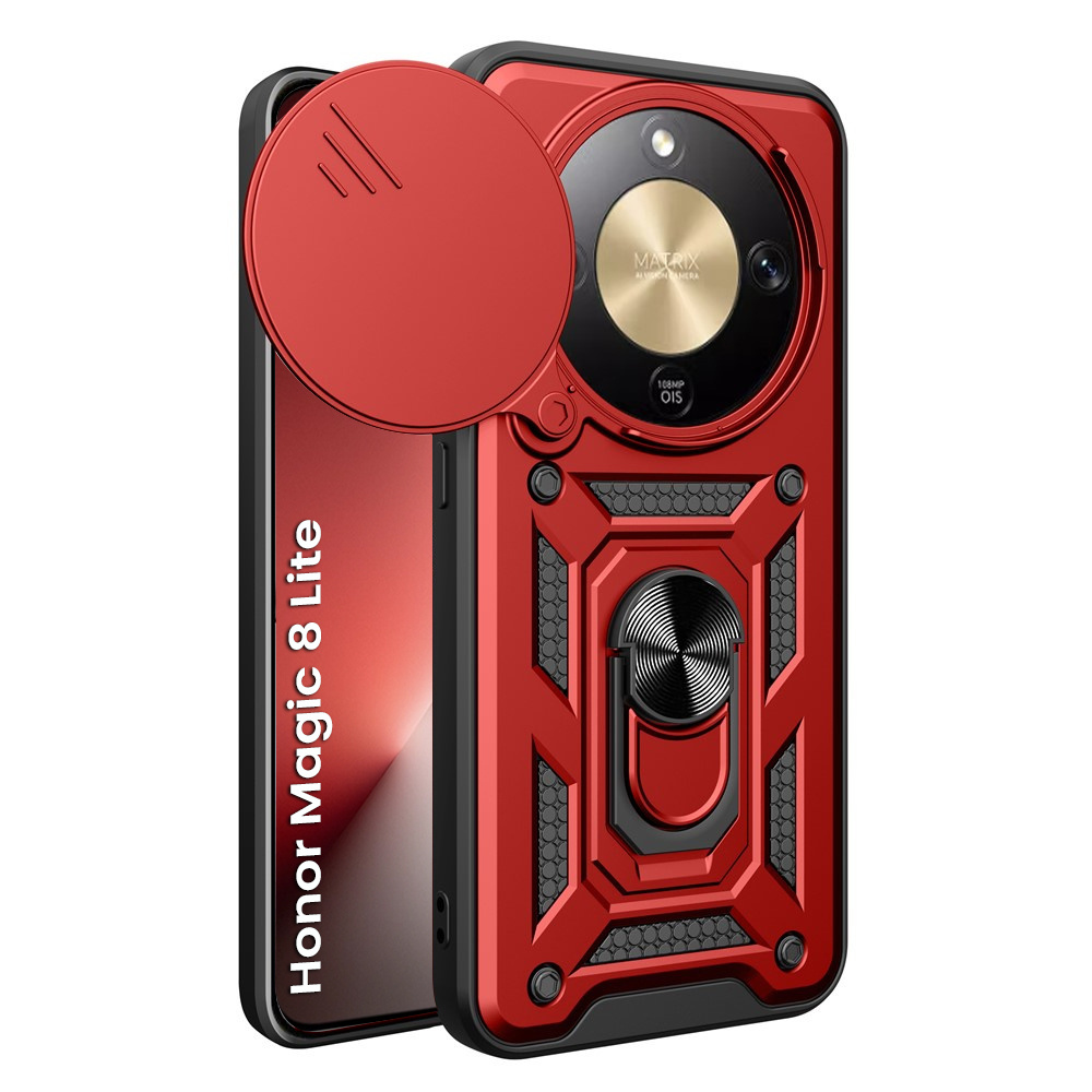 Gepanzertes Gehäuse Für Honor Magic 8 Lite, Camshield Slide, Rot