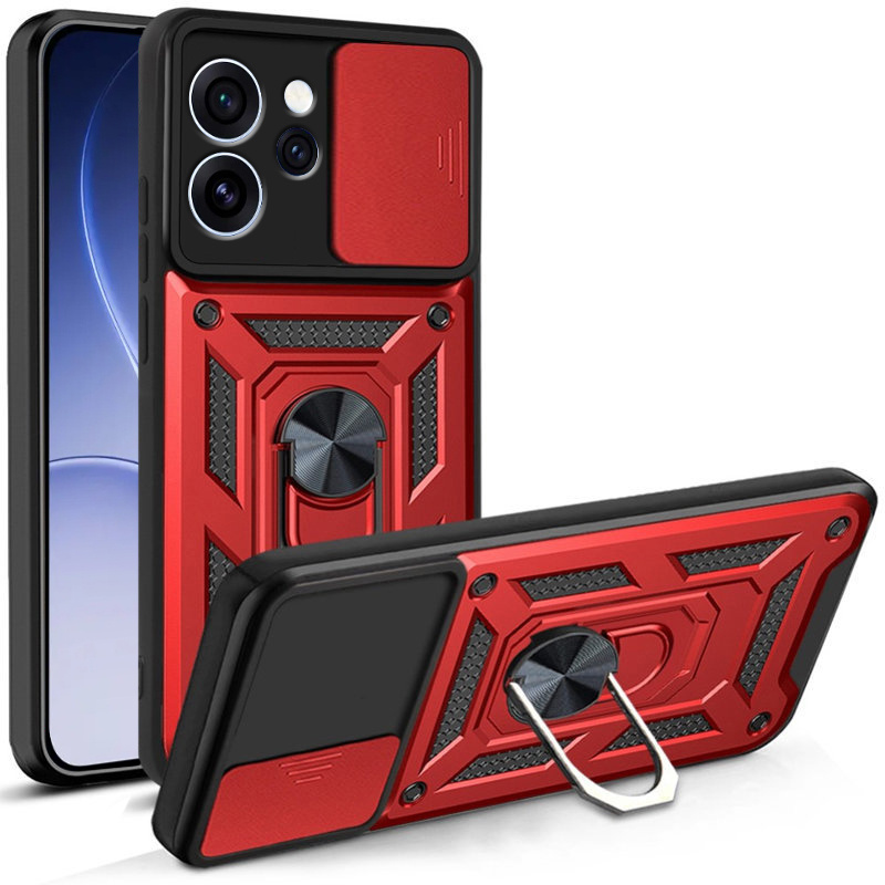 Gepanzerte Schutzhülle Für Oppo Reno 15 Pro, Camshield Slide, Rot