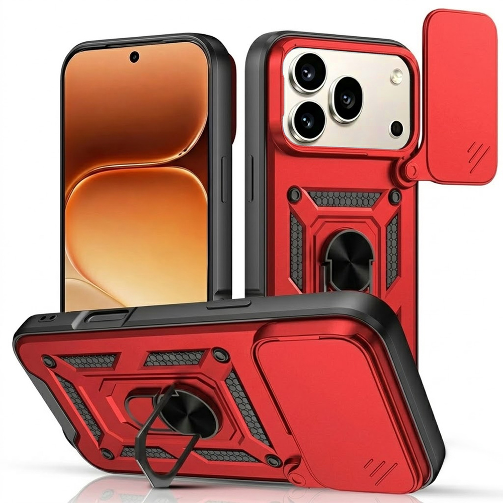 Gepanzertes Gehäuse Für Honor 600 Pro, Camshield Slide, Rot