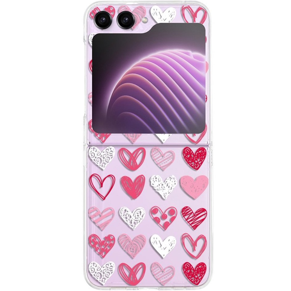 Hartschalenetui Für Samsung Galaxy Z Flip 5 5g, Herzchen