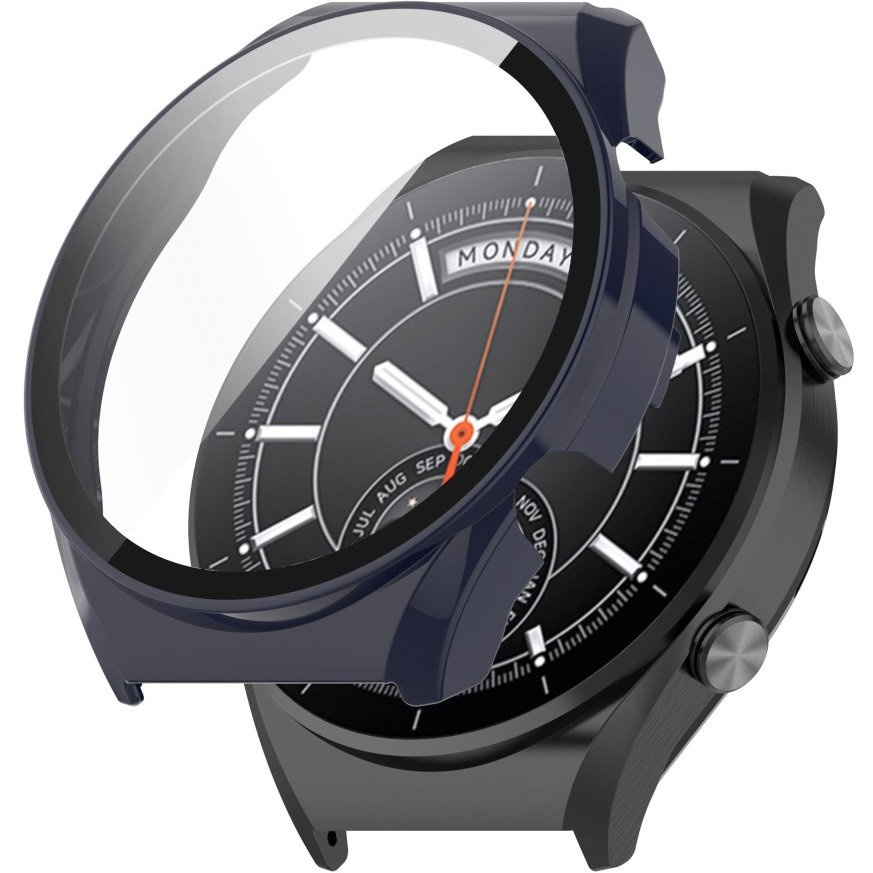 Schutzhülle + Glas 2-in-1 Für Xiaomi Watch S1, Dunkelblau