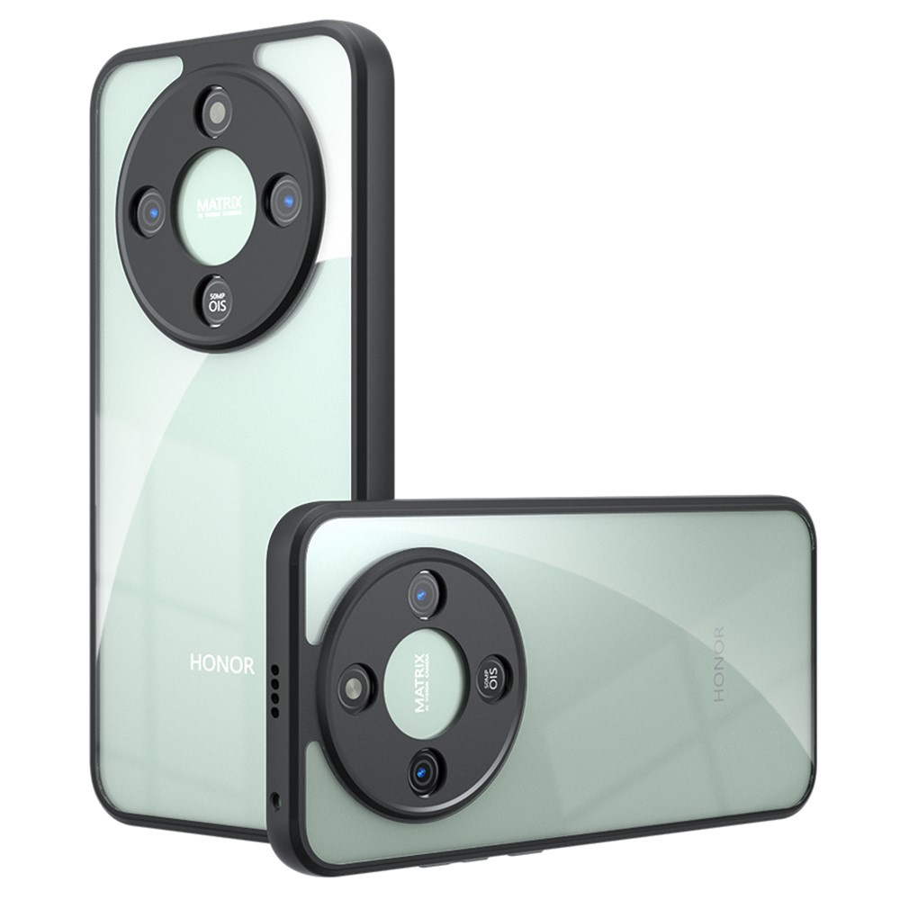 Honor Magic 8 Lite Fusion Hybrid-hülle, Transparent Mit Schwarzem Rahmen