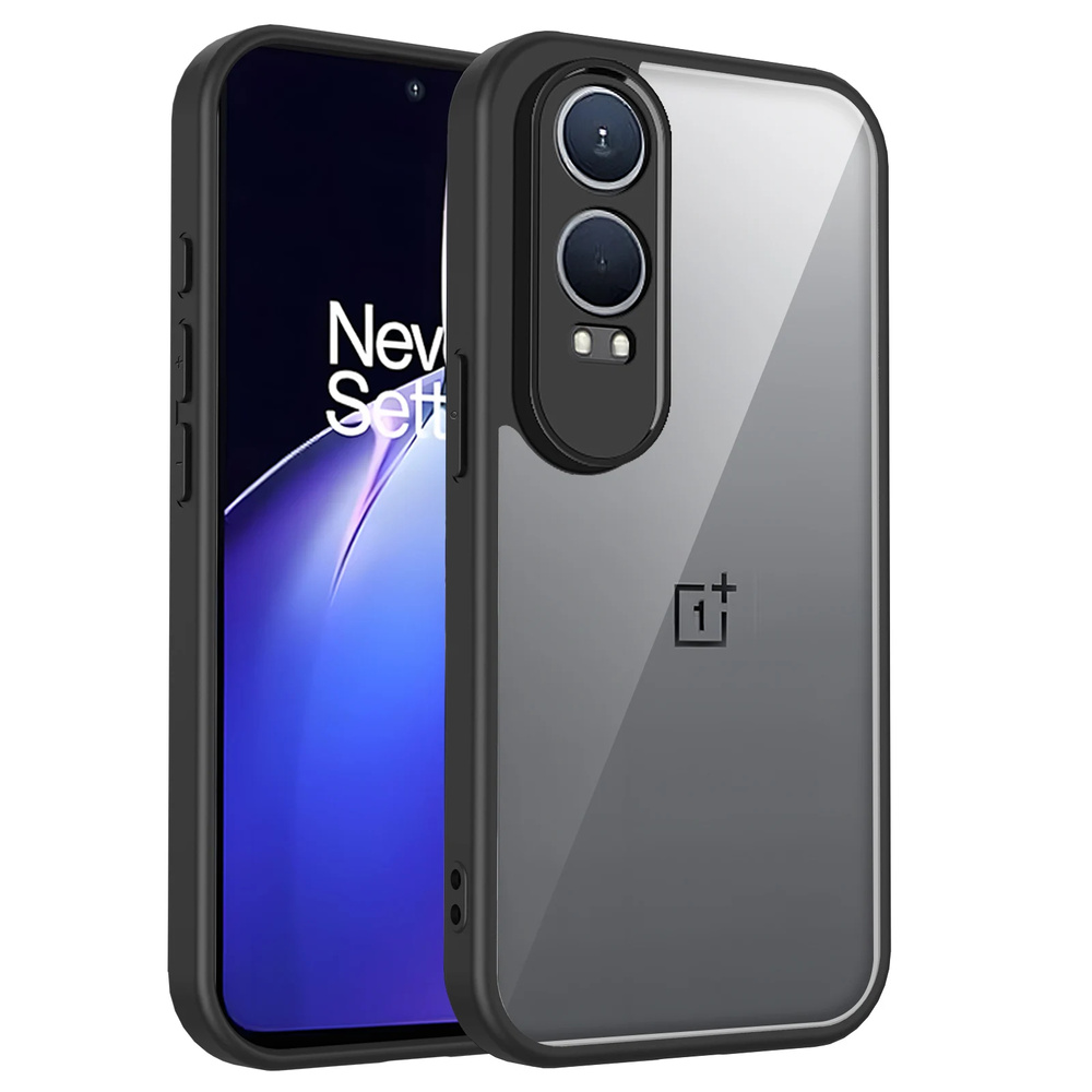 Schutzhülle Für Oneplus Nord Ce4 Lite 5g, Fusion Hybrid, Transparent Mit Schwarzem Rahmen