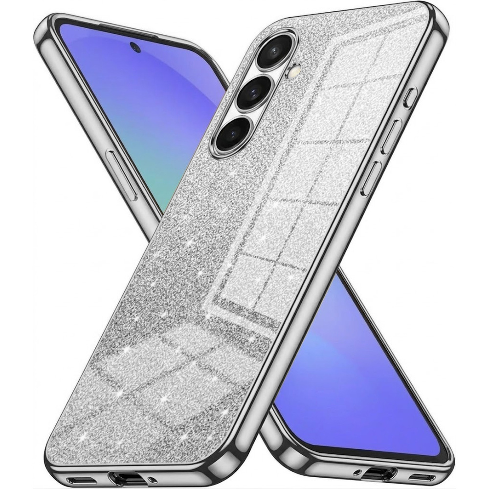 Schutzhülle Für Samsung Galaxy A37 5g, Glitzerhülle Camshield, Silber
