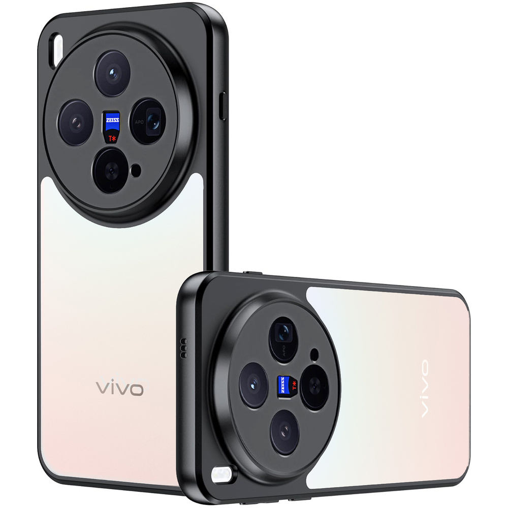 Schutzhülle Für Vivo X300, Fusion Hybrid, Transparent Mit Schwarzem Rahmen
