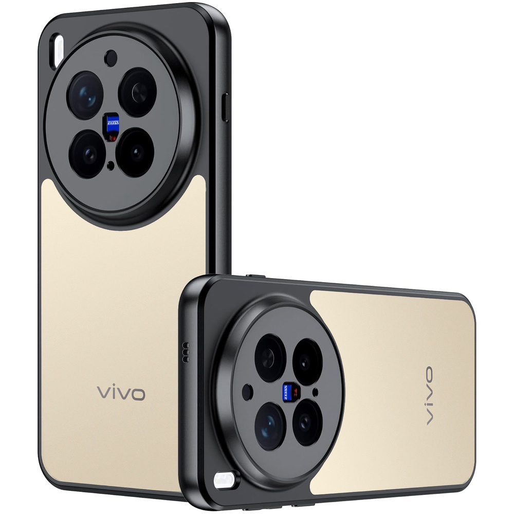 Schutzhülle Für Vivo X300 Pro, Fusion Hybrid, Transparent Mit Schwarzem Rahmen