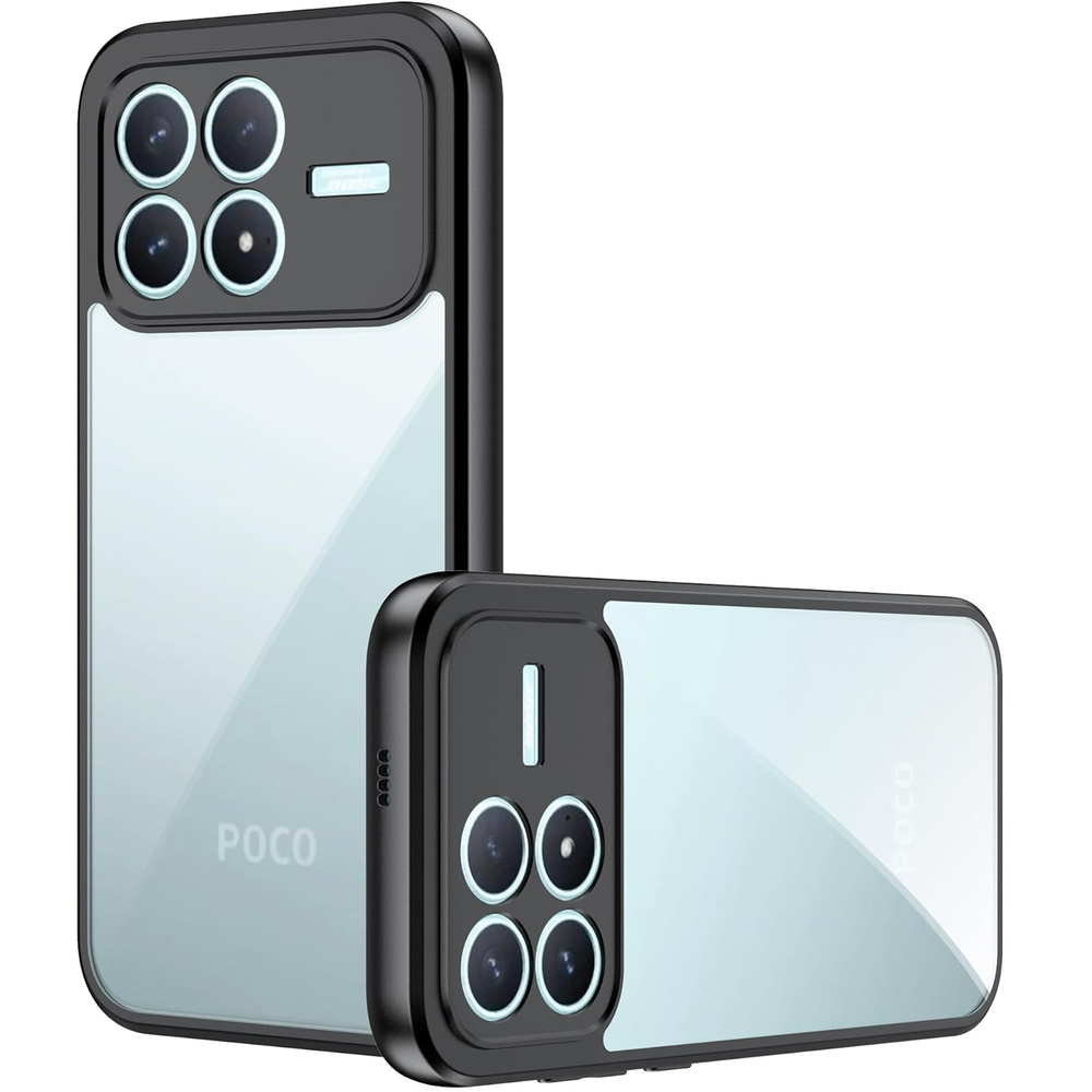 Schutzhülle Für Xiaomi Poco F8 Pro, Fusion Hybrid, Transparent Mit Schwarzem Rahmen
