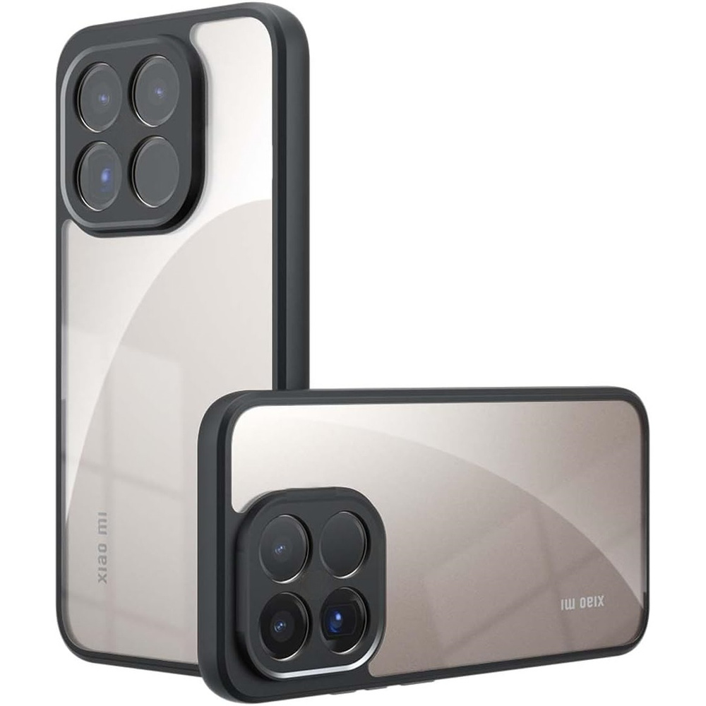 Hülle Für Xiaomi 15t, Fusion Hybrid, Transparent Mit Schwarzem Rahmen