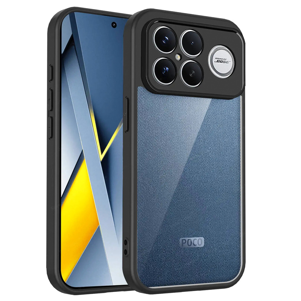 Schutzhülle Für Xiaomi Poco F8 Ultra, Fusion Hybrid, Transparent Mit Schwarzem Rahmen