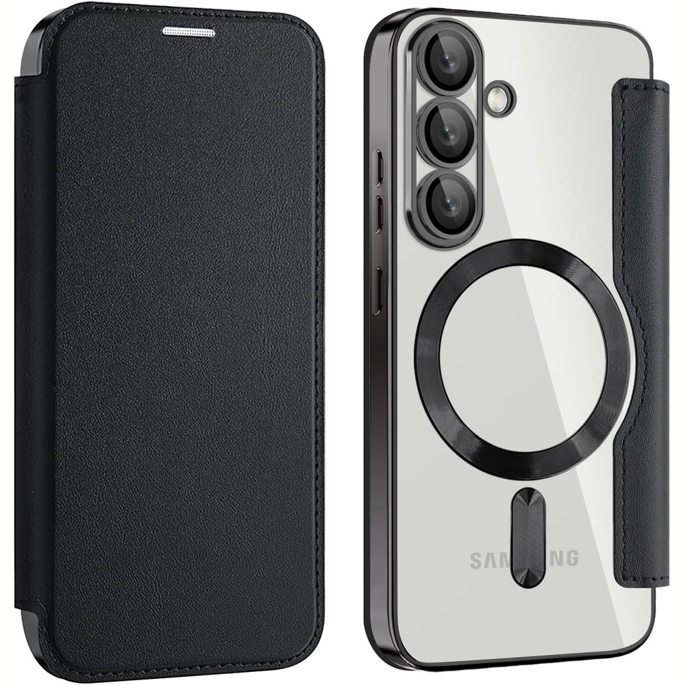 Samsung Galaxy A37 5g Flip Case, Rfid Wallet Magsafe Mit Kameraschutz, Schwarz