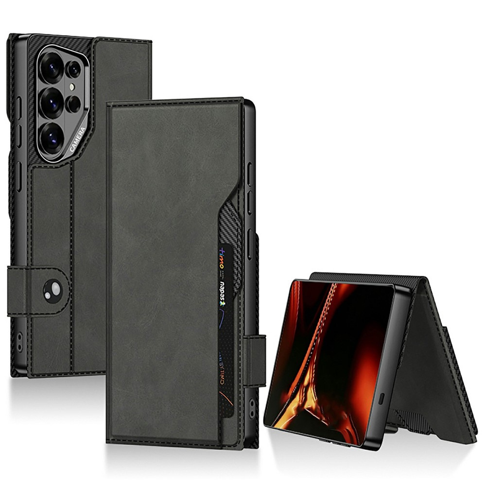Samsung Galaxy S26 Ultra Flip-hülle, Gkk Kartenfach-geldbörse, Schwarz