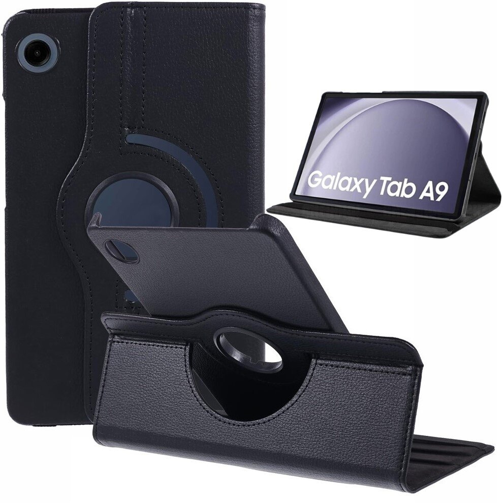 Schutzhülle Für Samsung Galaxy Tab A11 / A9, 360° Drehbar, Schwarz