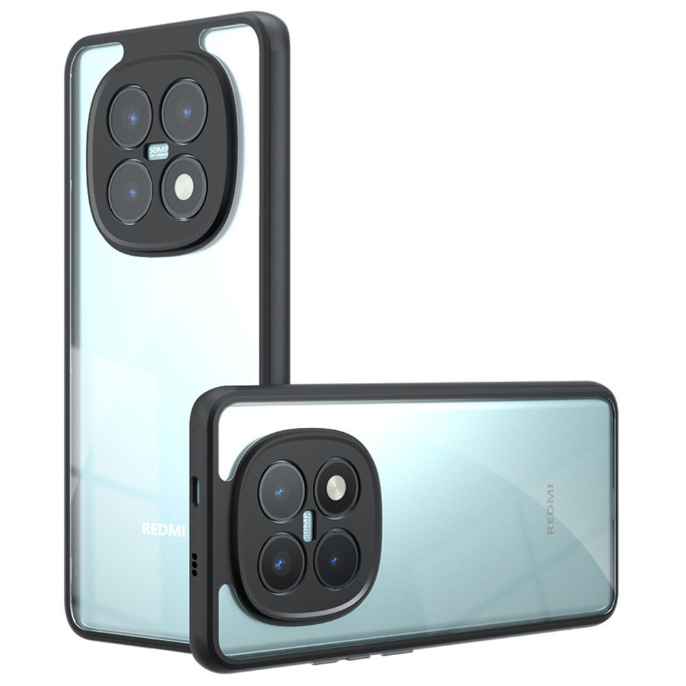 Schutzhülle Für Xiaomi Redmi Note 15 5g / Poco M8 5g, Fusion Hybrid, Transparent Mit Schwarzem Rahmen