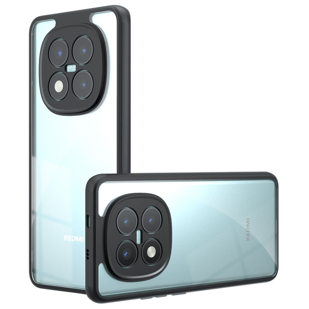 Schutzhülle Für Xiaomi Redmi Note 15 Pro Plus 5g / Poco M8 Pro 5g, Fusion Hybrid, Transparent Mit Schwarzem Rahmen