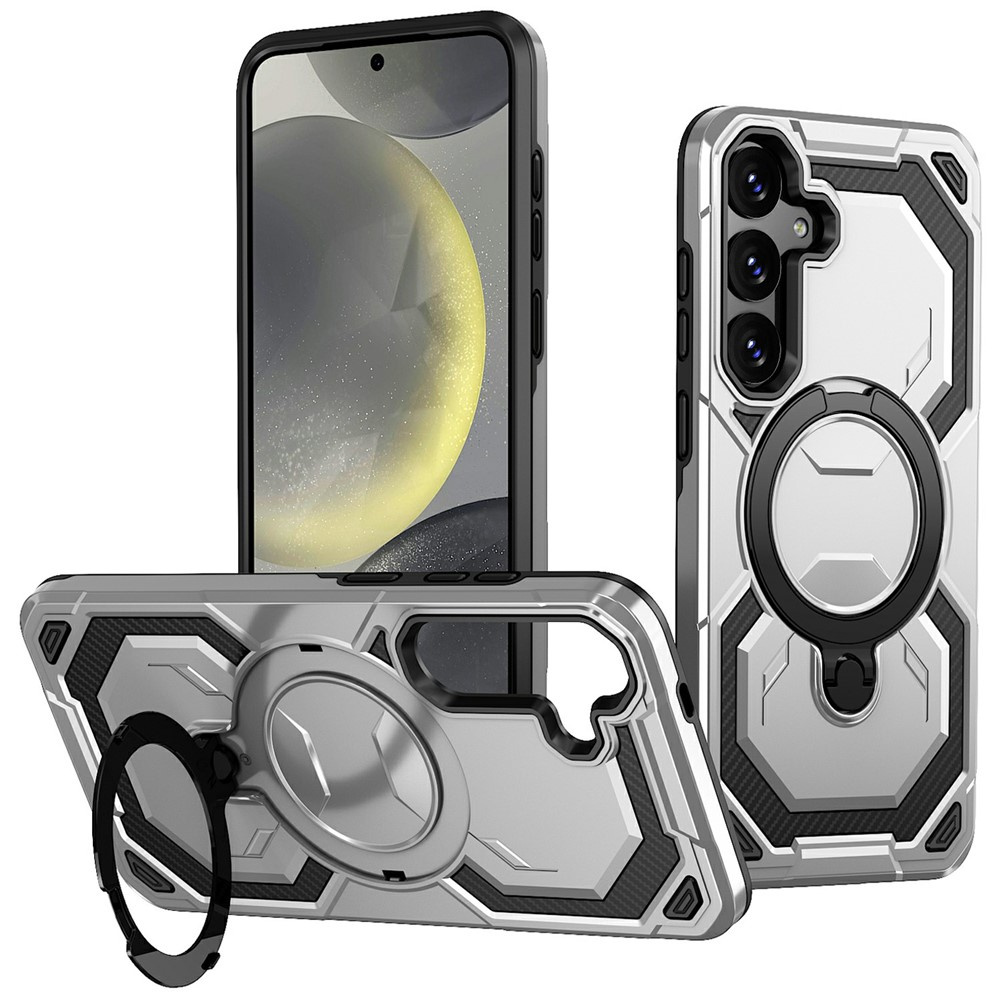 Magnetische Hülle Mit Ständer Für Samsung Galaxy A57 5g, Silber