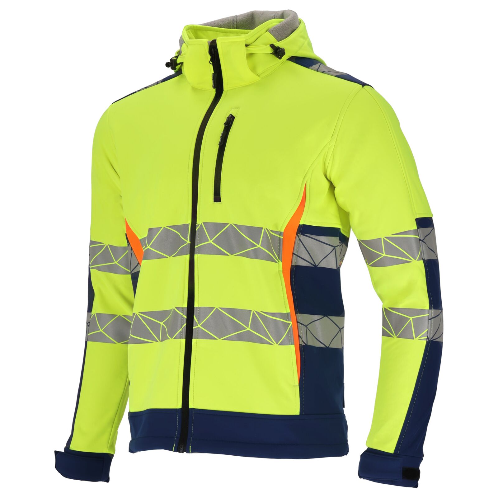 Warnschutz-softshelljacke, Gelb Und Blau, Größe „m“, Ce-kennzeichnung, Lahti