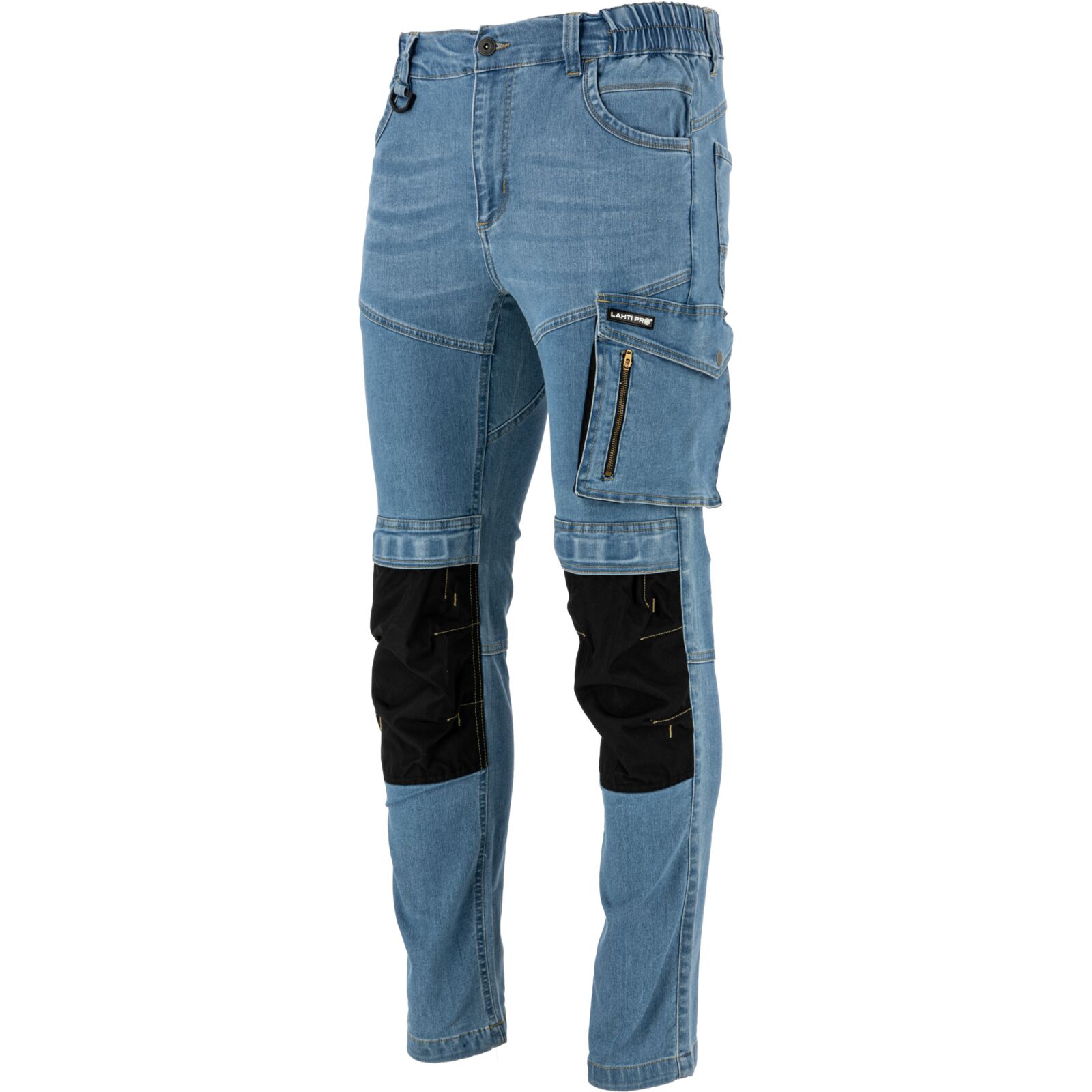 Hellblaue Stretch-jeans Mit Verstärktem „m“-ce-logo, Lahti