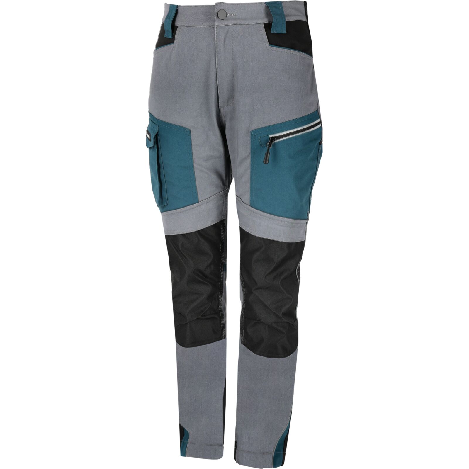 Damenhose Grau-schwarz-türkis, Größe L, Ce, Lahti