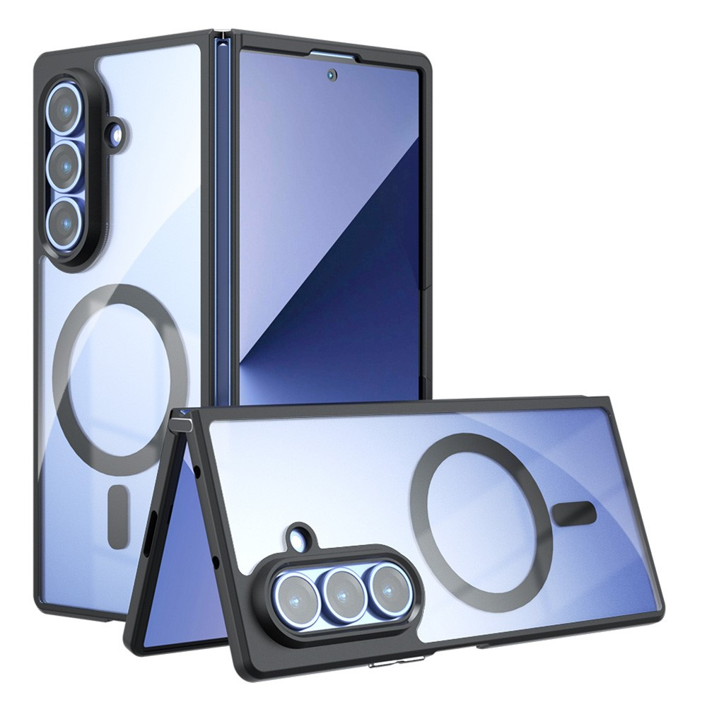 Transparente Hülle Für Samsung Galaxy Z Fold 8 Ultra, Mit Magsafe-funktion, Schwarzer Rahmen