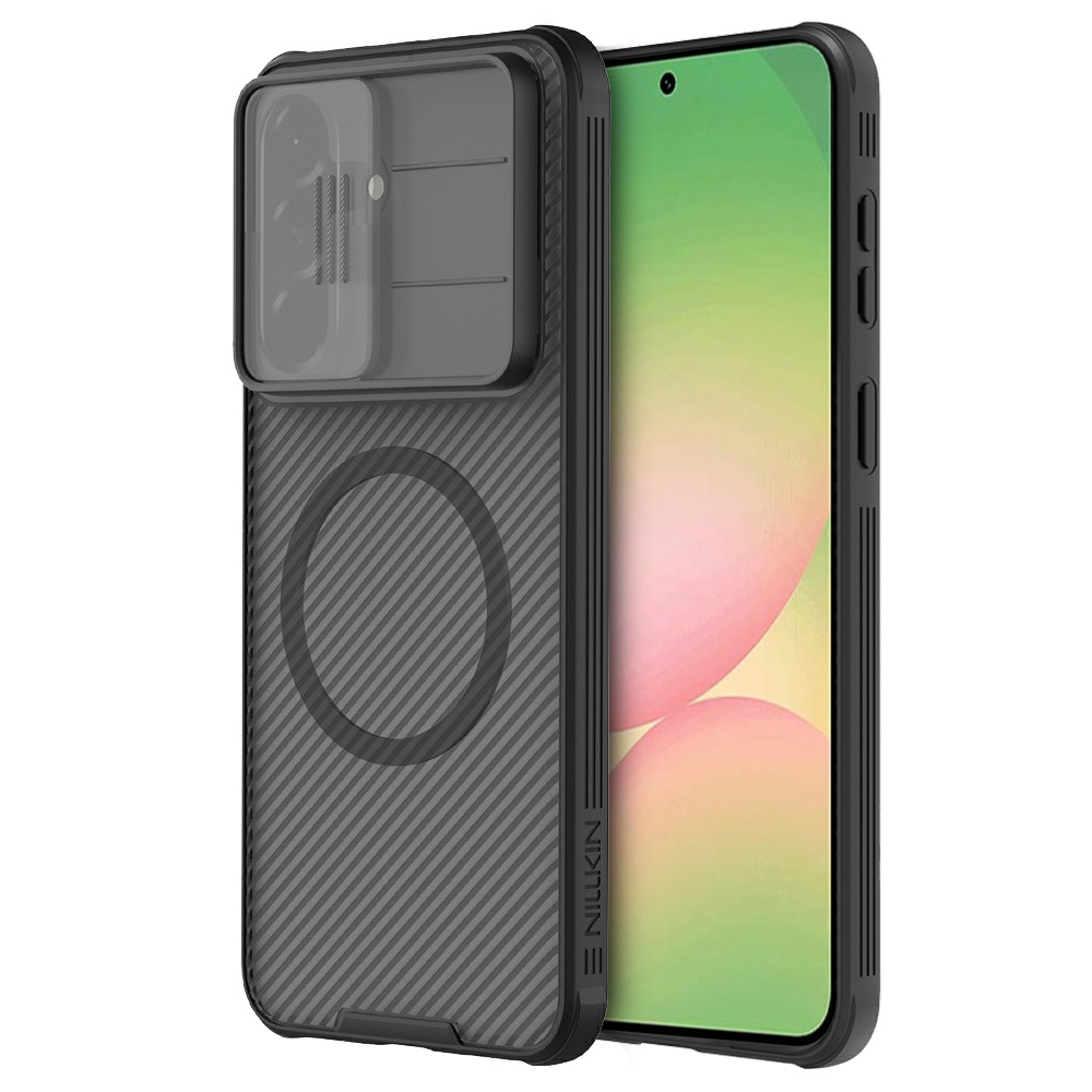 Nillkin Hülle Für Samsung Galaxy A57 5g, Camshield Pro Magnetverschluss, Magsafe-kompatibel, Transparent/schwarz