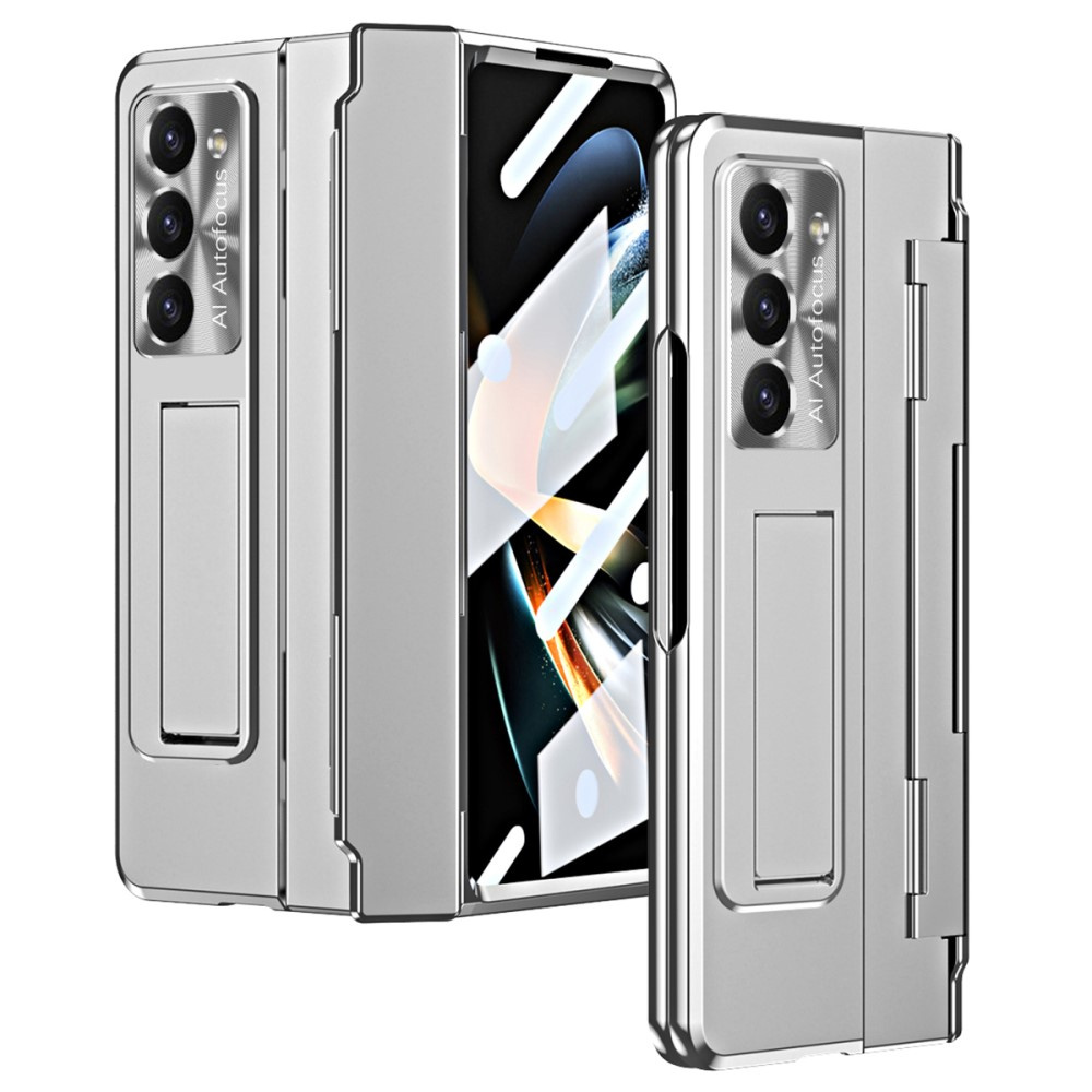 Schutzhülle Aus Polycarbonat Mit Ständer Und Scharnierschutz Für Samsung Galaxy Z Fold6 5g – Silber