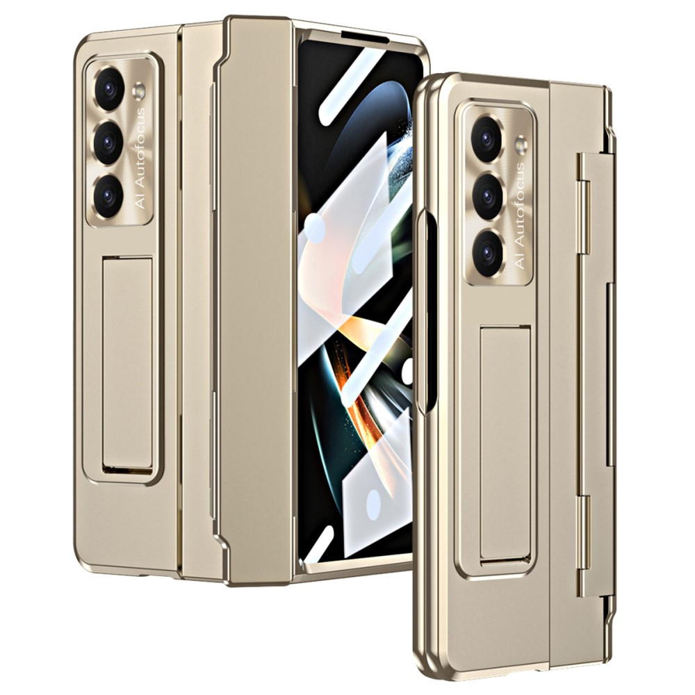 Schutzhülle Aus Polycarbonat Mit Ständer Und Scharnierschutz Für Samsung Galaxy Z Fold6 5g – Gold