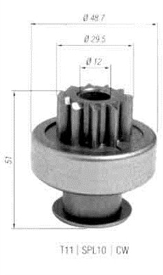 Mm Amb0450 Magneti Marelli Bendix Anlasser