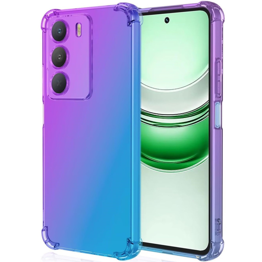 Fallfeste Schutzhülle Mit Farbverlauf Für Realme 14x / Realme C75, Lila / Blau