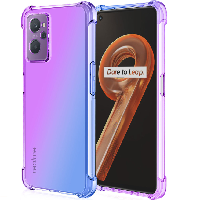 Fallfeste Schutzhülle Mit Farbverlauf Für Motorola Moto G14, Lila/blau