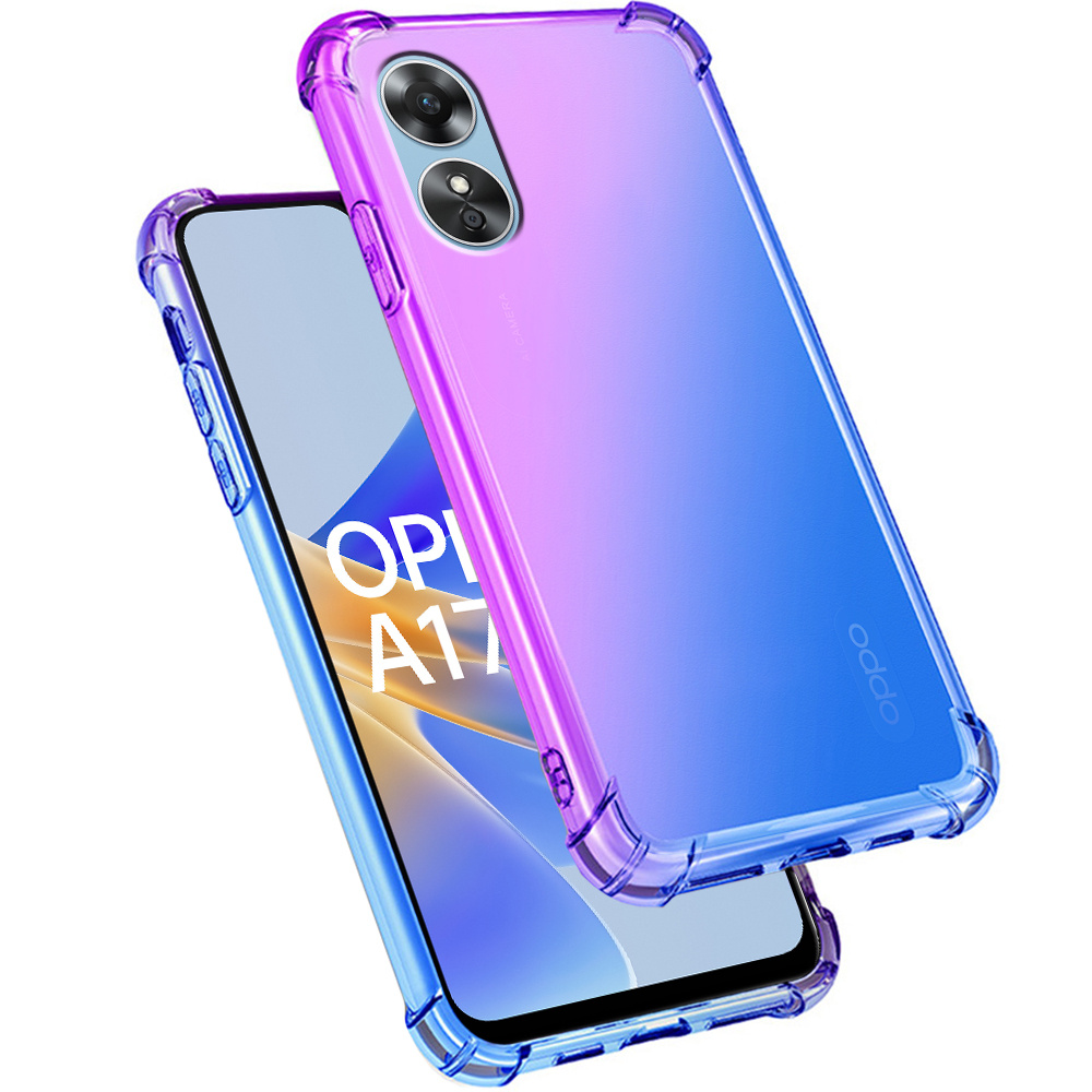 Oppo A17 Farbverlauf-schutzhülle, Lila/blau