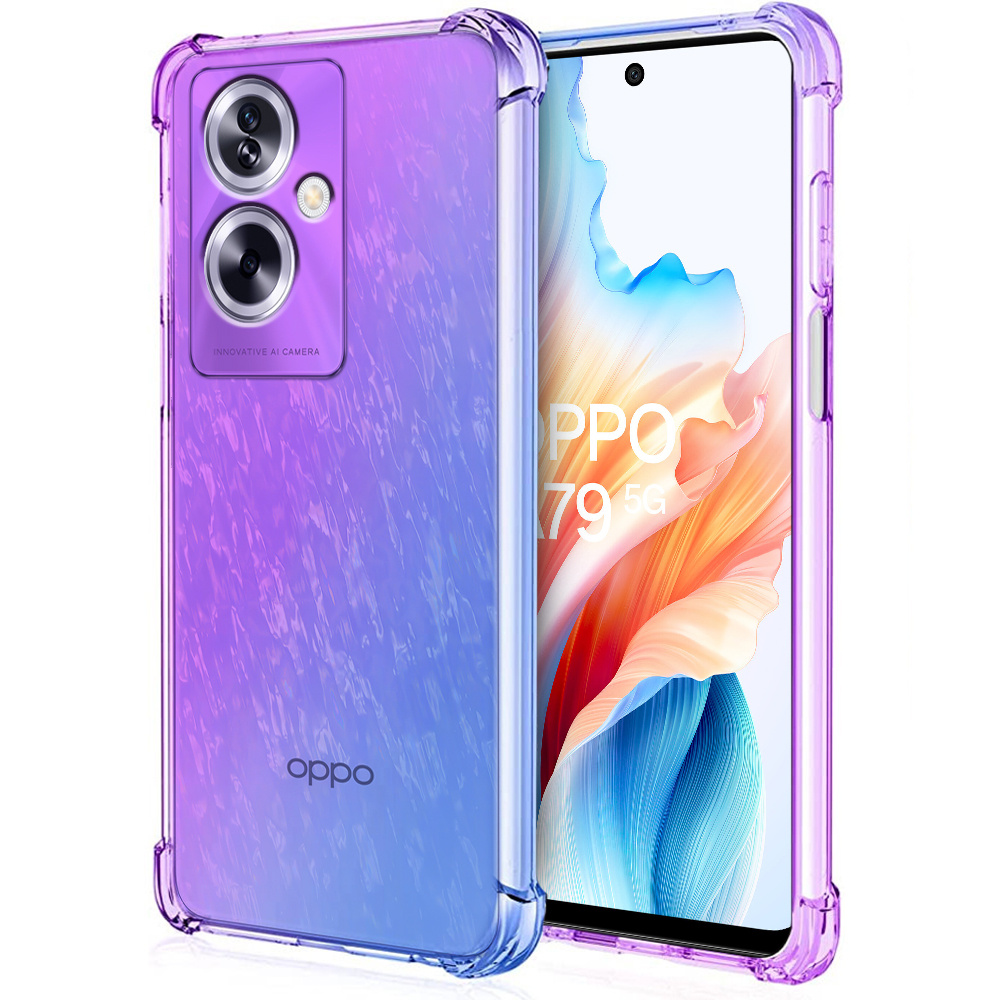 Oppo A79 5g Farbverlauf-schutzhülle, Lila/blau