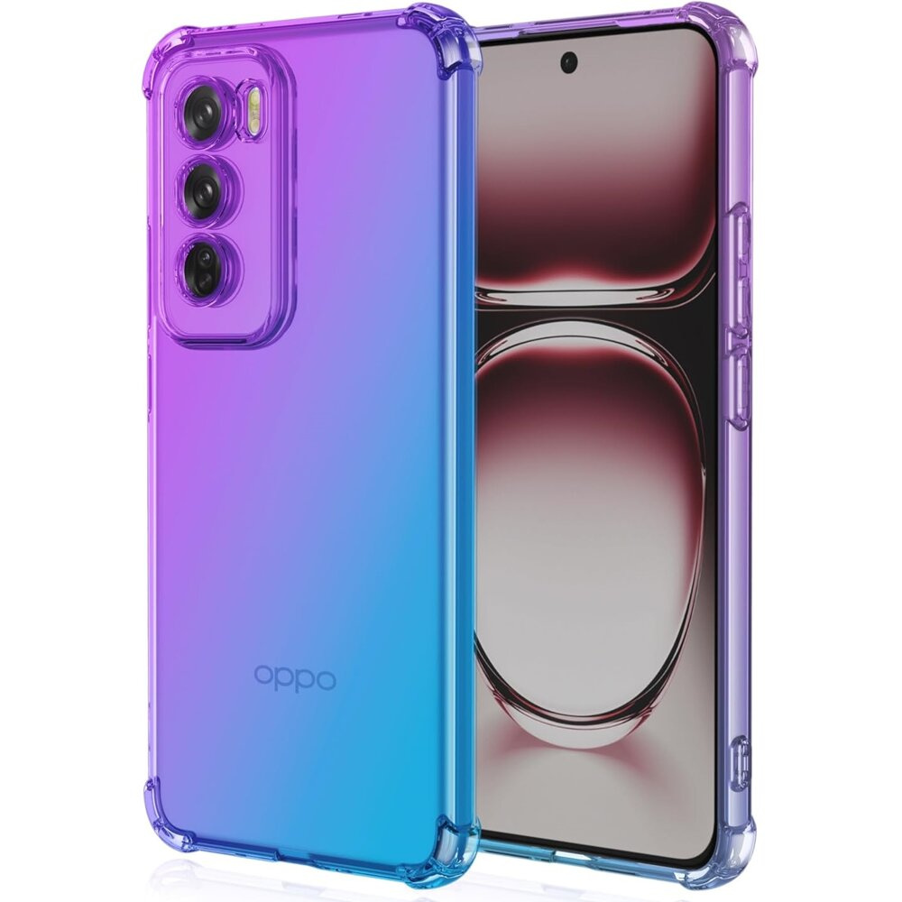 Oppo Reno 12 Farbverlauf-schutzhülle, Lila/blau