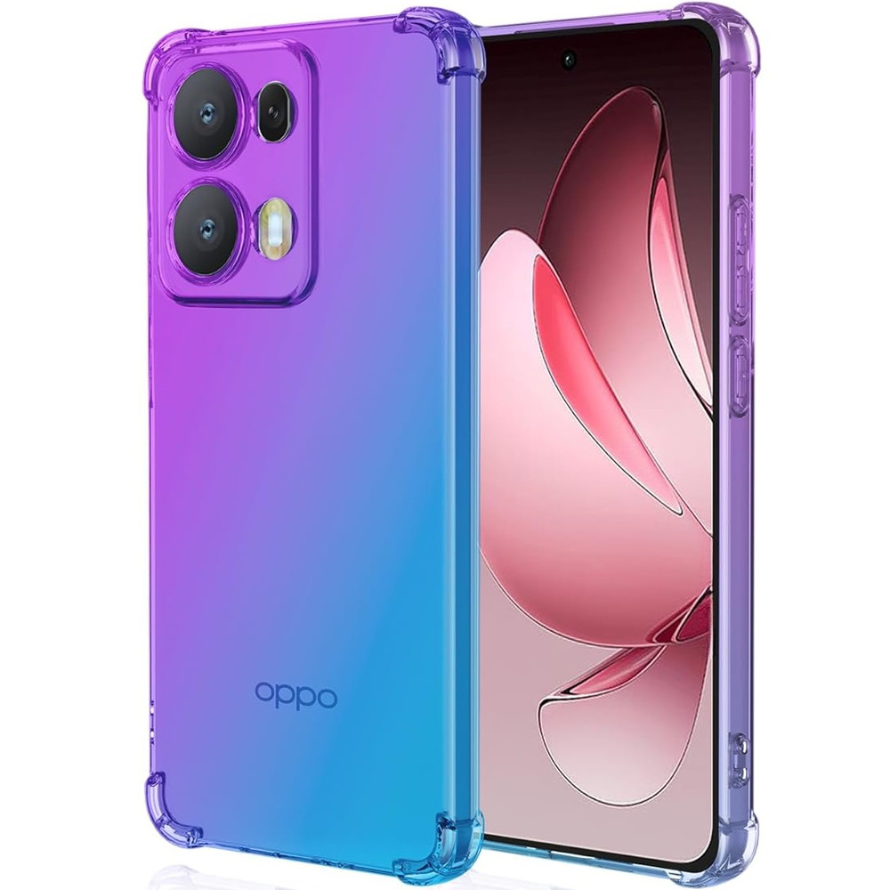 Fallfeste Schutzhülle Mit Farbverlauf Für Oppo Reno 13 Pro, Lila/blau