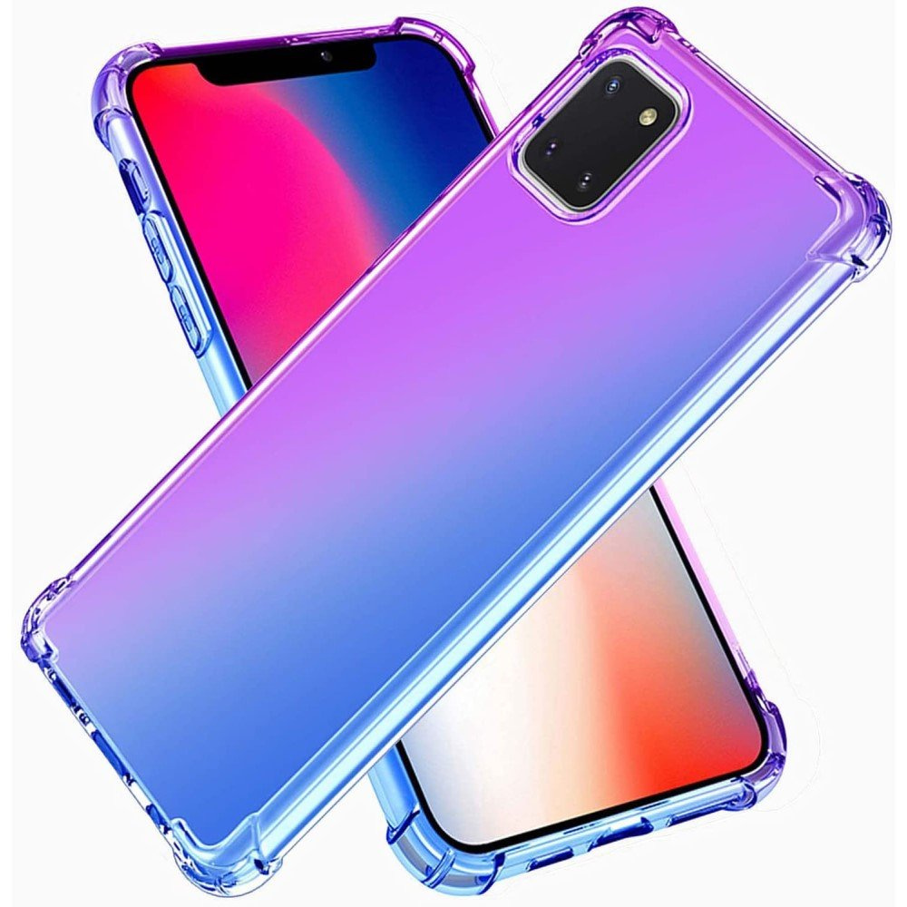 Fallfeste Schutzhülle Mit Farbverlauf Für Samsung Galaxy A22 5g, Lila/blau